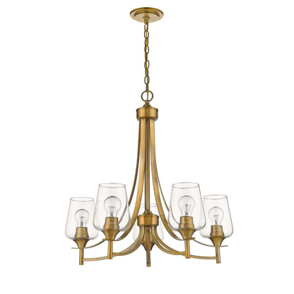 Joliet 5 Light Chandelier Olde Brass