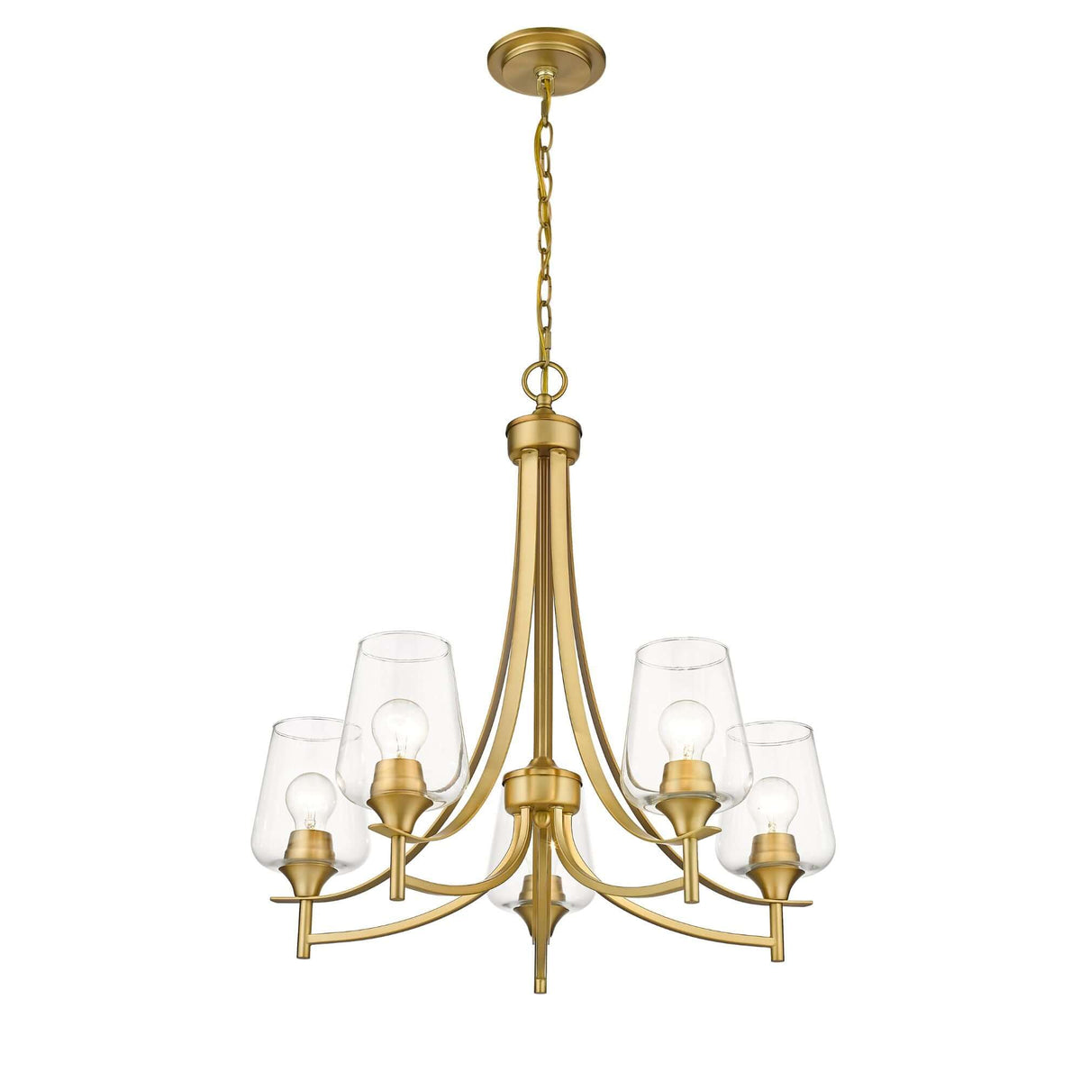 Joliet 5 Light Chandelier Olde Brass
