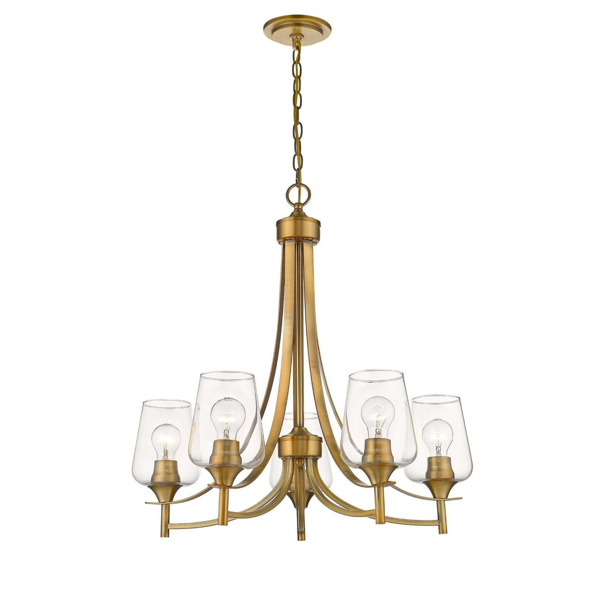 Joliet 5 Light Chandelier Olde Brass