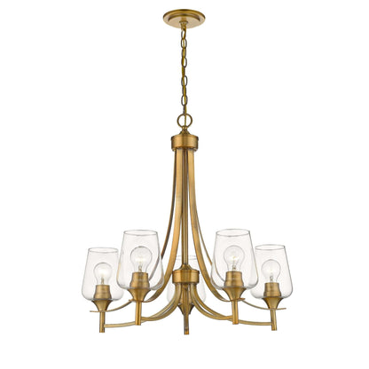 Joliet 5 Light Chandelier Olde Brass