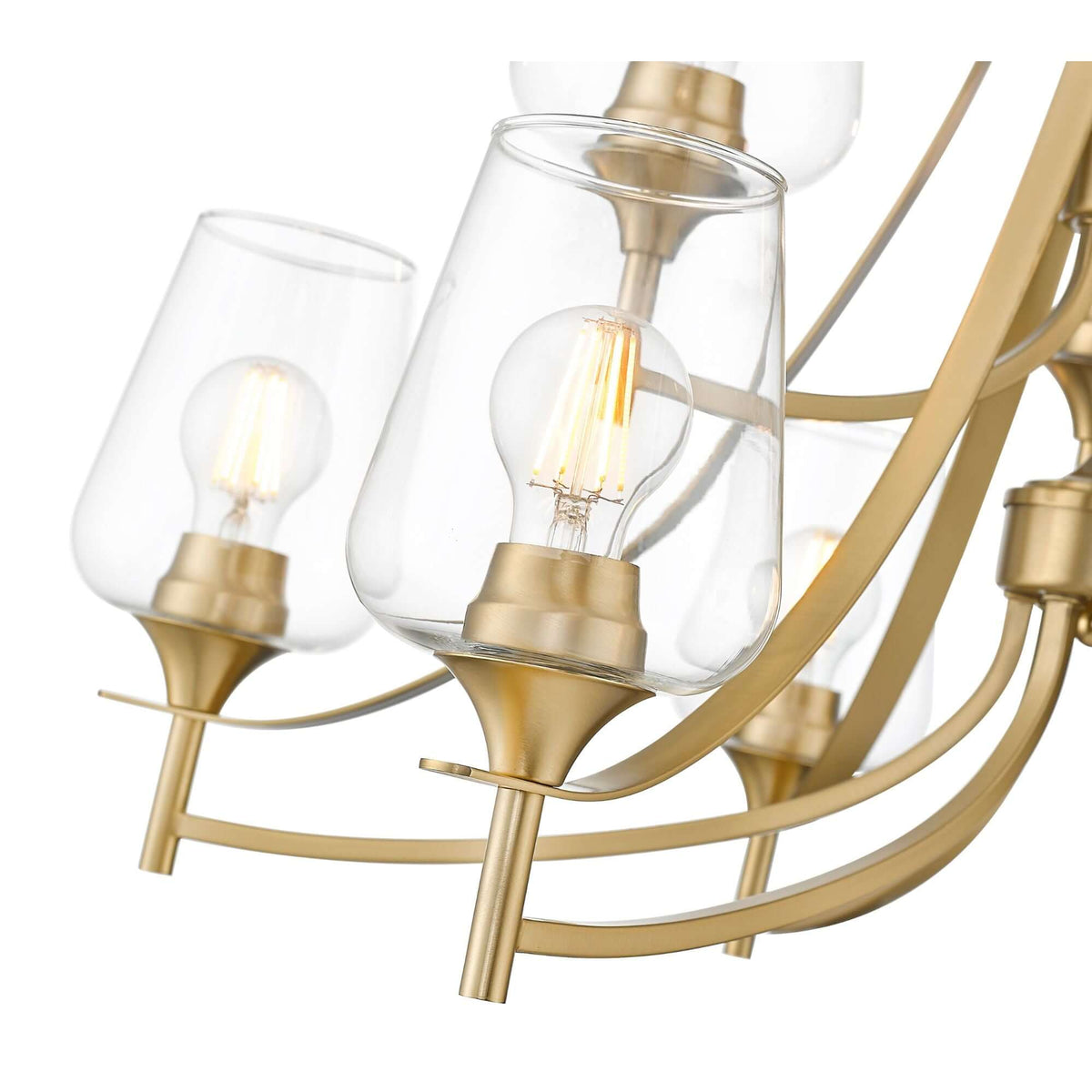 Joliet 9 Light Chandelier Burnished Brass