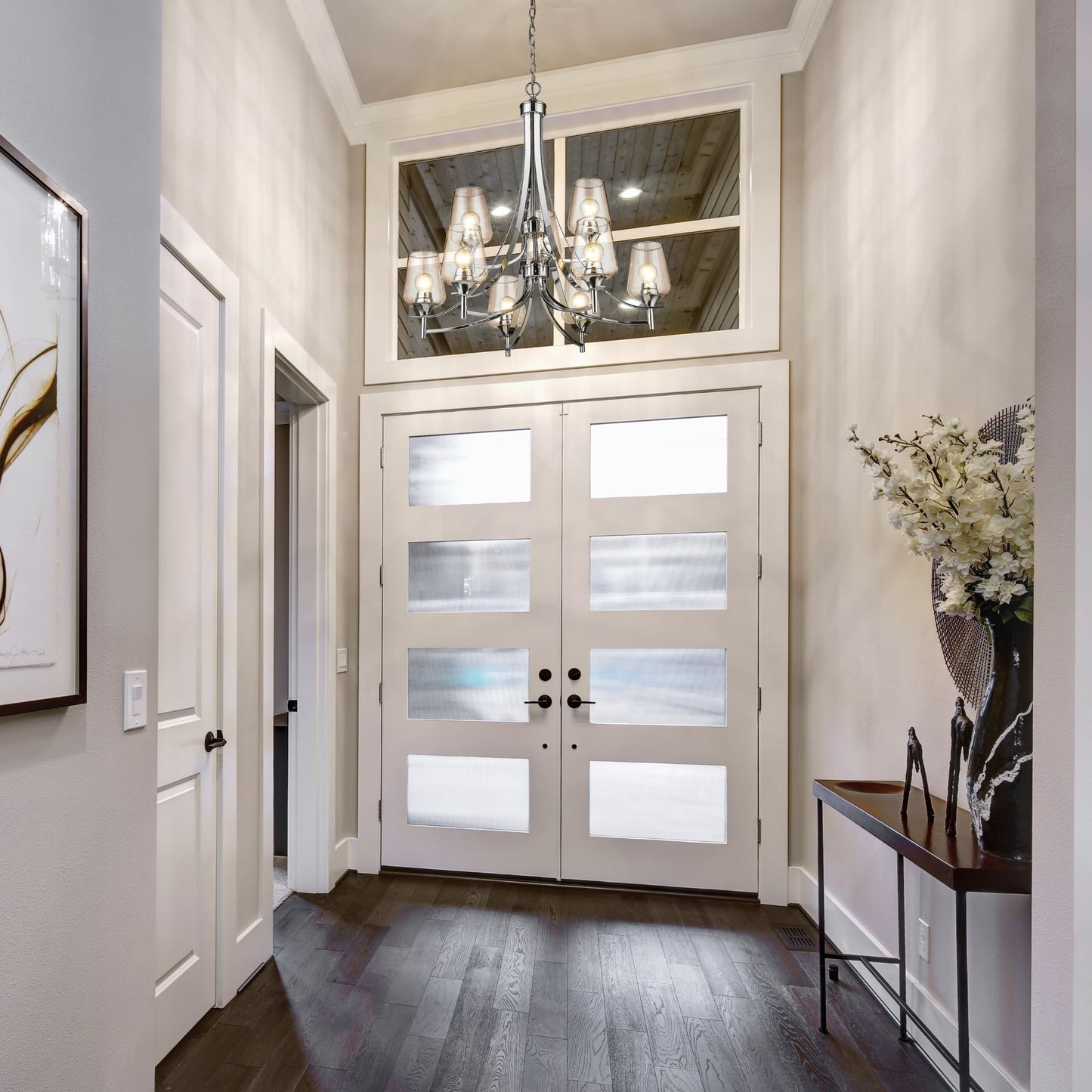 Joliet 9 Light Chandelier Chrome