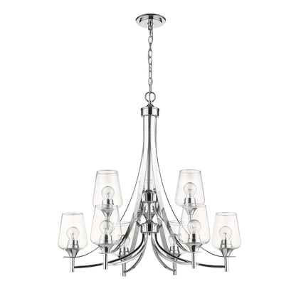 Joliet 9 Light Chandelier Chrome