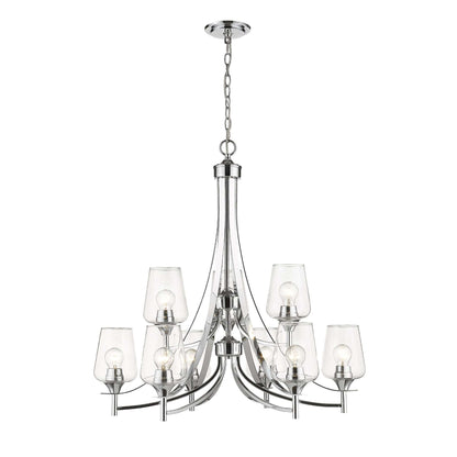 Joliet 9 Light Chandelier Chrome