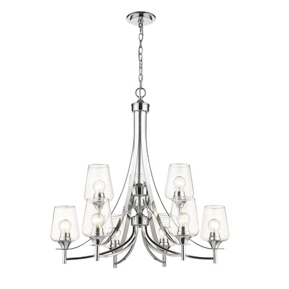 Joliet 9 Light Chandelier Chrome