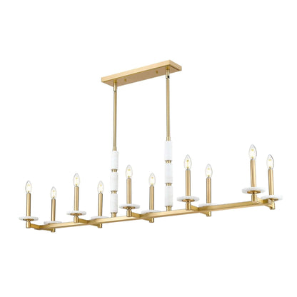 Kaden 10 Light Linear Chandelier Modern Gold