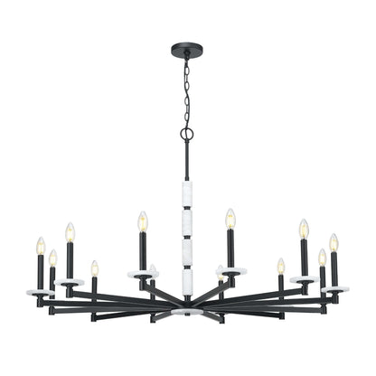 Kaden 12 Light Chandelier Matte Black