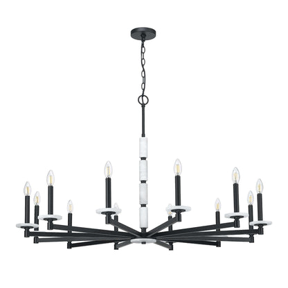 Kaden 12 Light Chandelier Matte Black