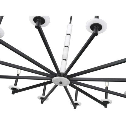 Kaden 12 Light Chandelier Matte Black
