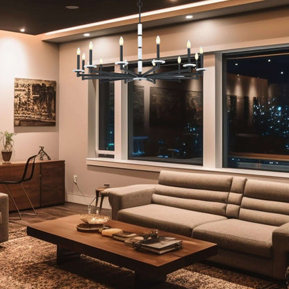 Kaden 12 Light Chandelier Matte Black