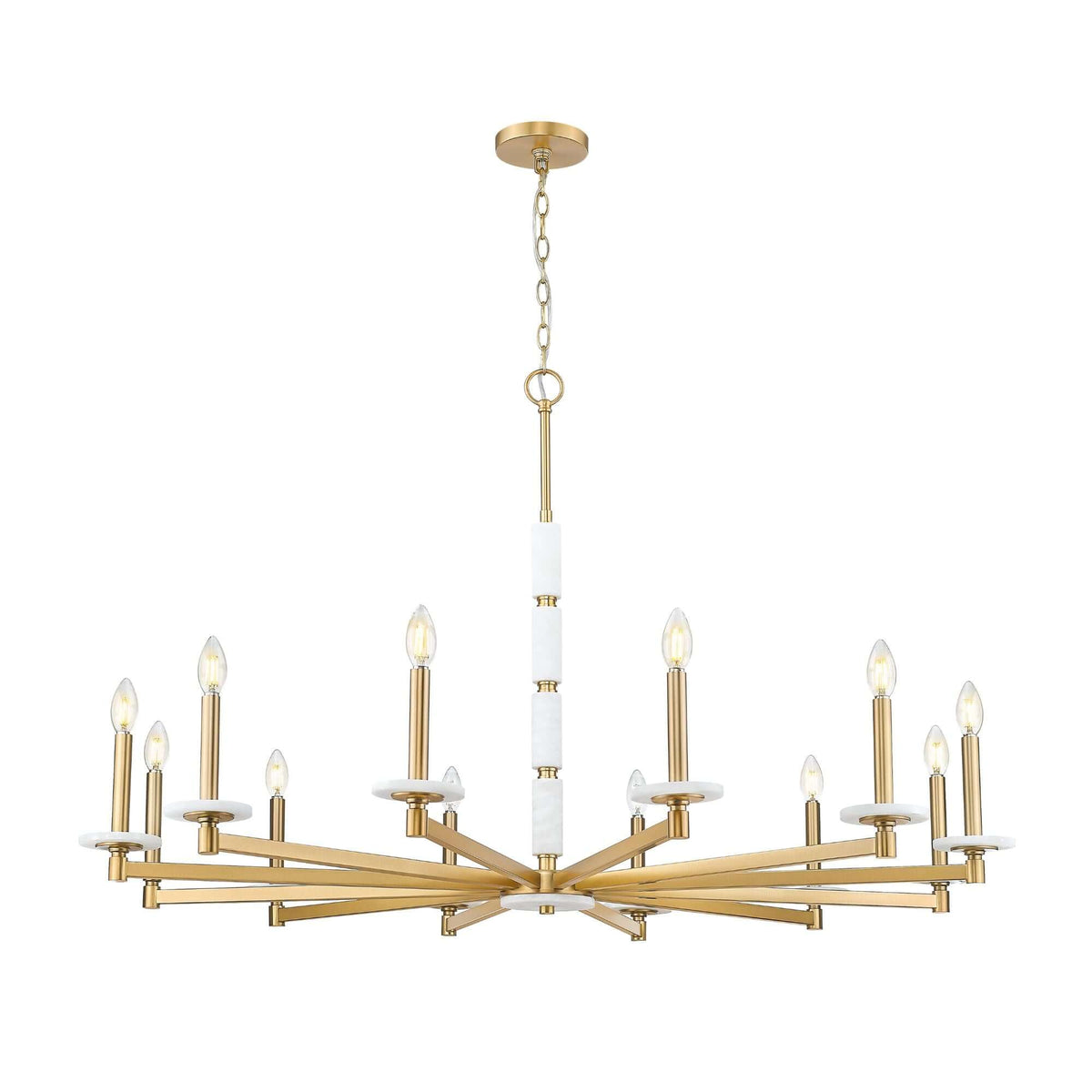 Kaden 12 Light Chandelier Modern Gold