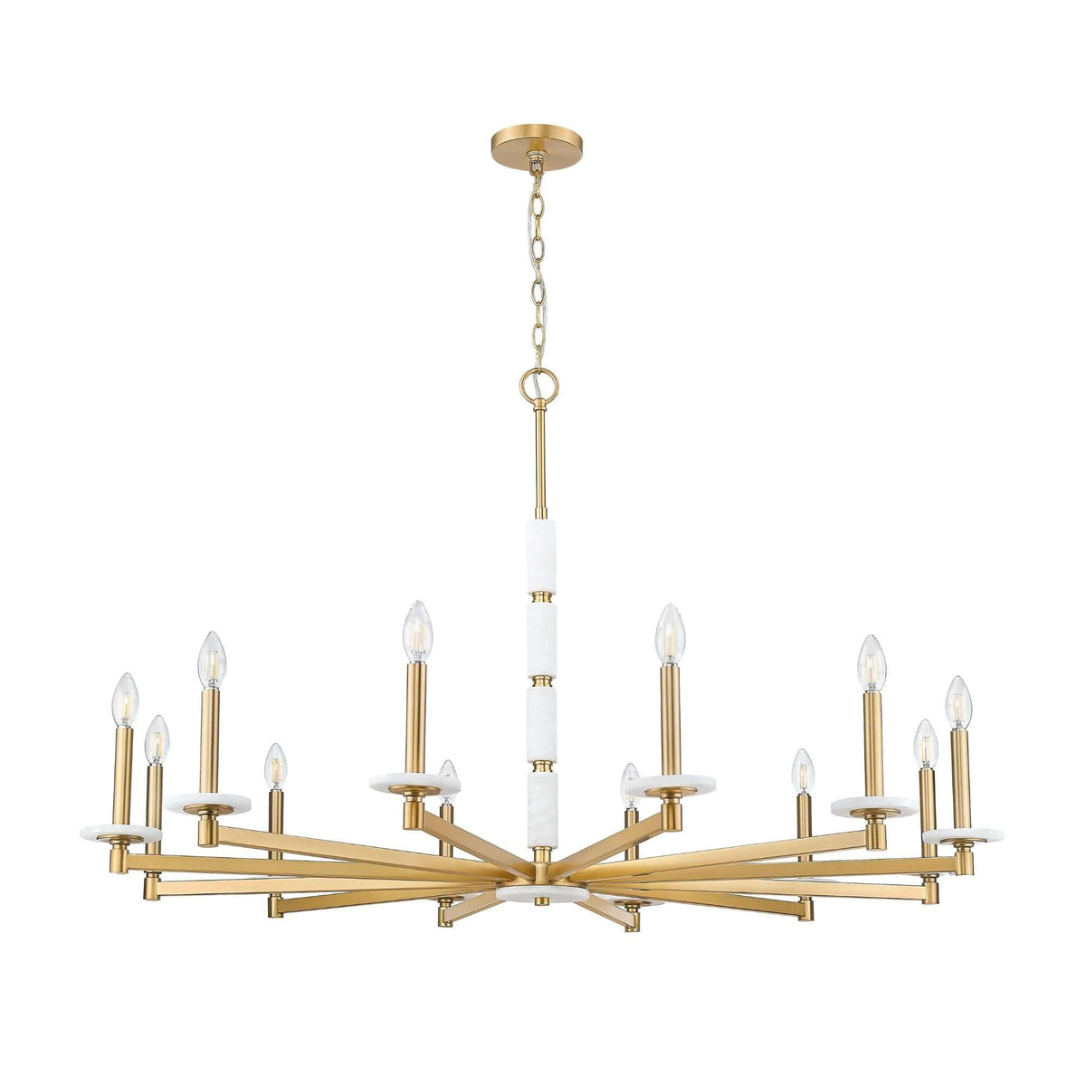 Kaden 12 Light Chandelier Modern Gold