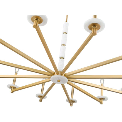 Kaden 12 Light Chandelier Modern Gold