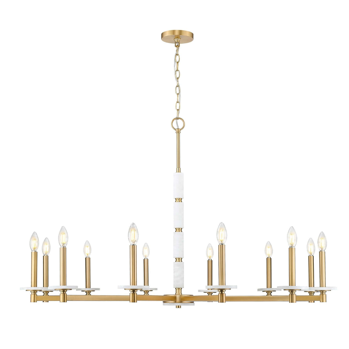 Kaden 12 Light Chandelier Modern Gold