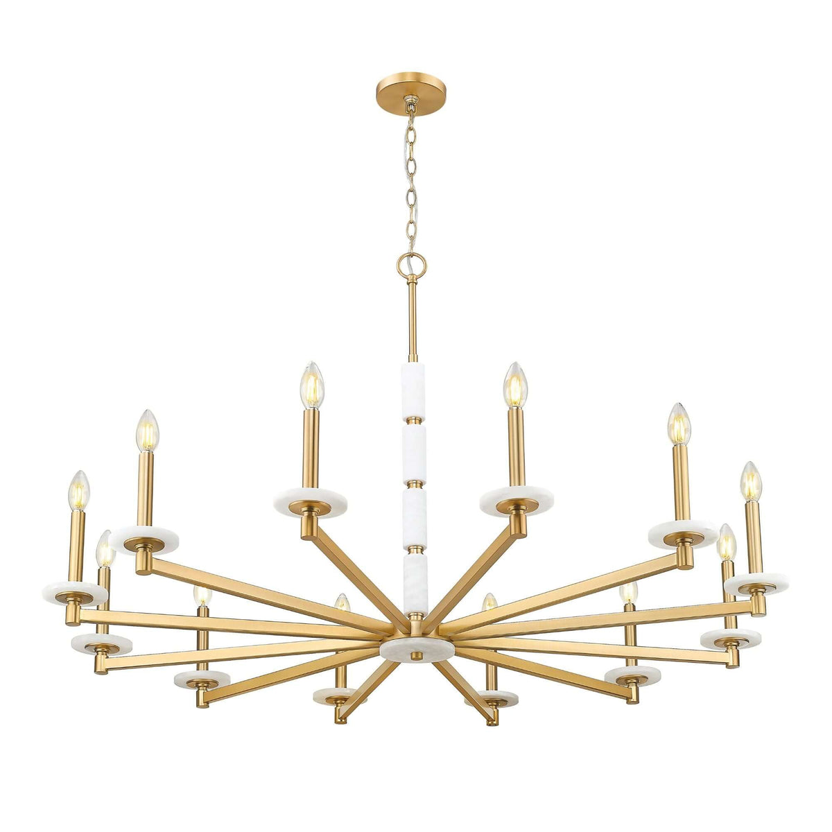 Kaden 12 Light Chandelier Modern Gold