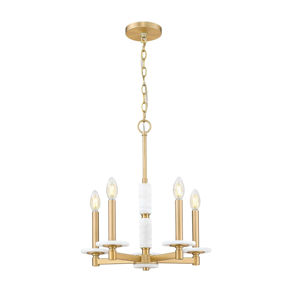 Kaden 5 Light Chandelier Modern Gold