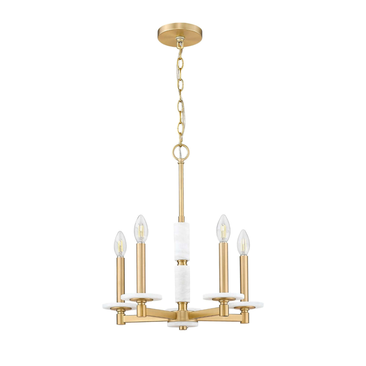 Kaden 5 Light Chandelier Modern Gold