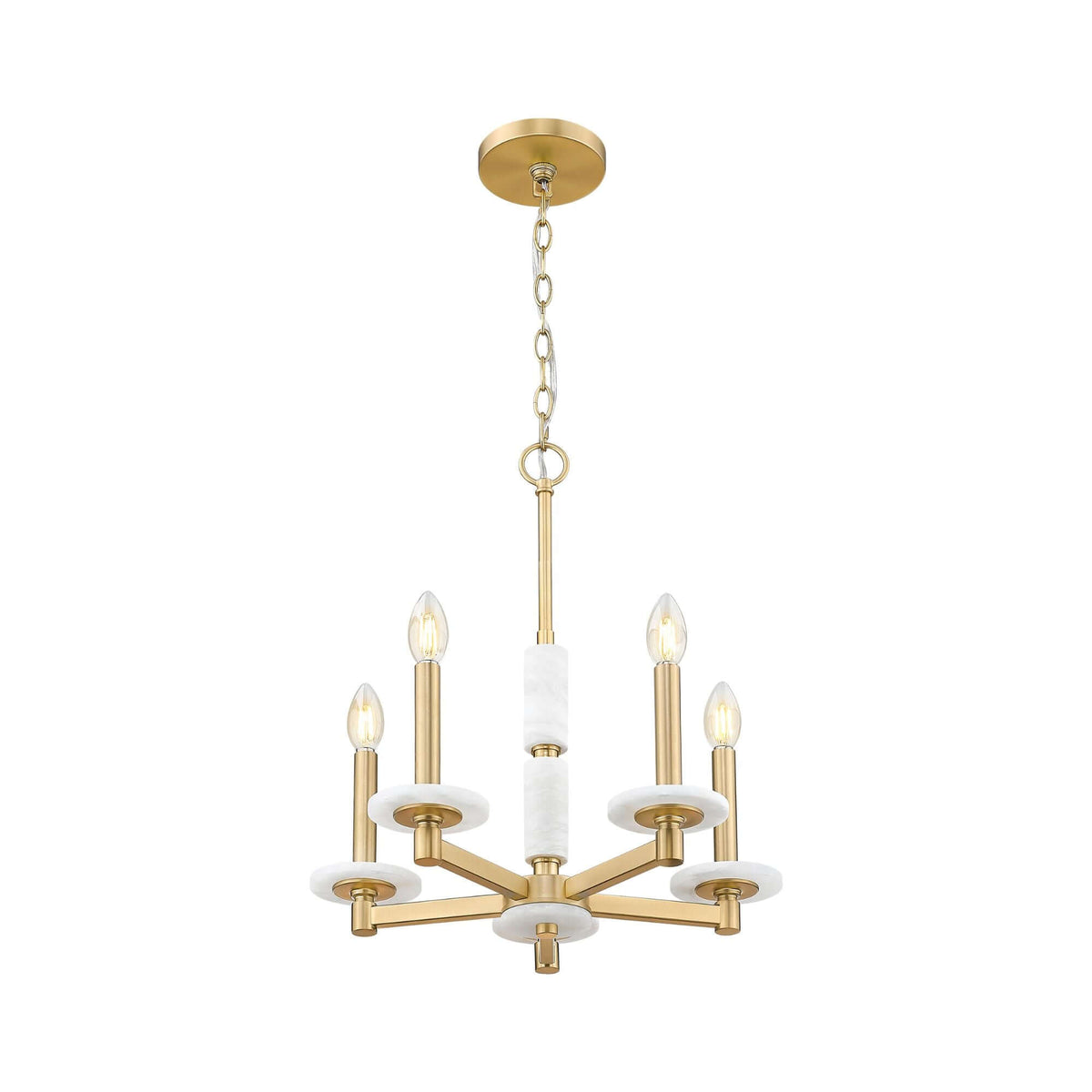 Kaden 5 Light Chandelier Modern Gold