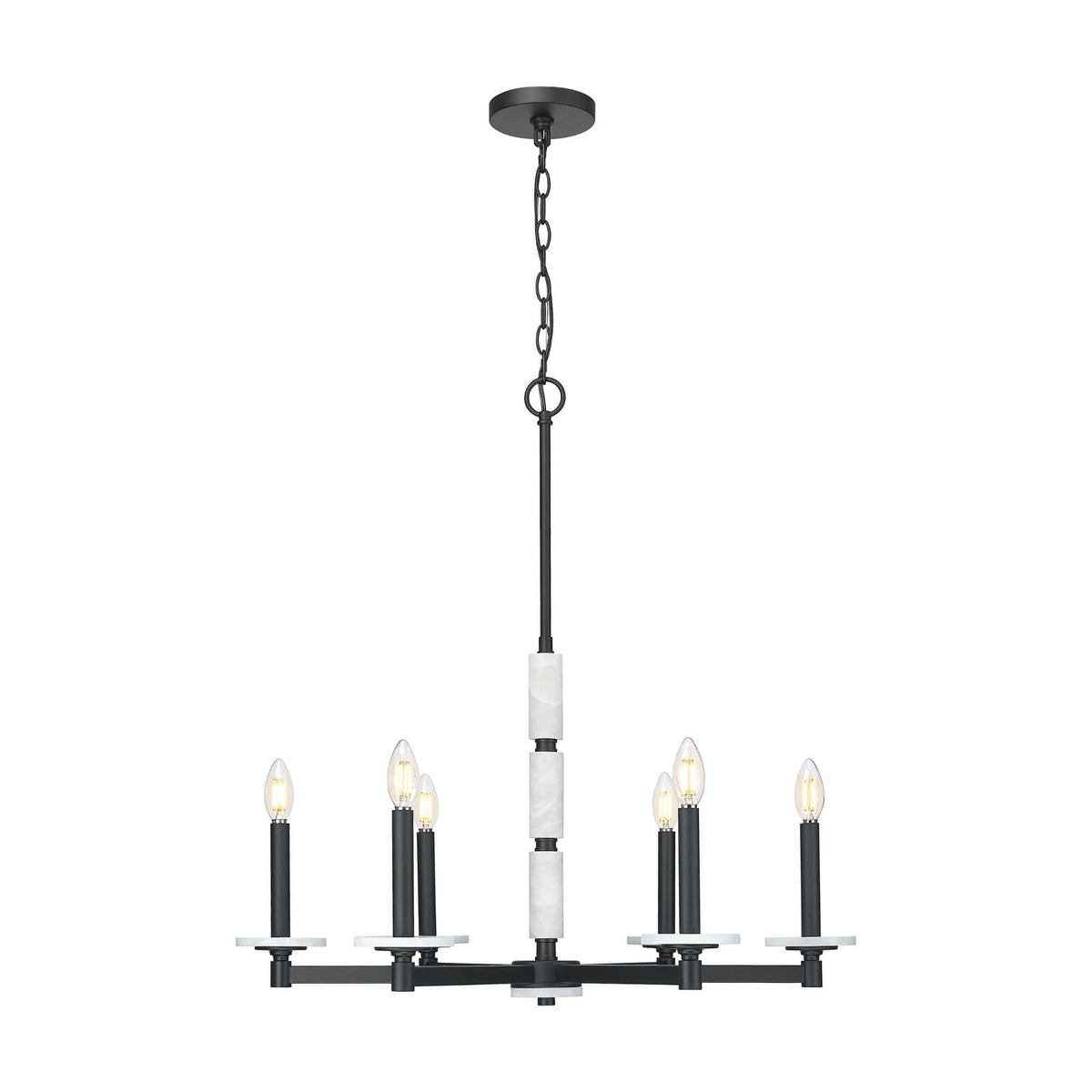 Kaden 6 Light Chandelier Matte Black