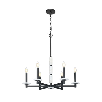 Kaden 6 Light Chandelier Matte Black