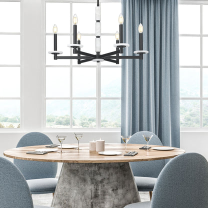 Kaden 6 Light Chandelier Matte Black