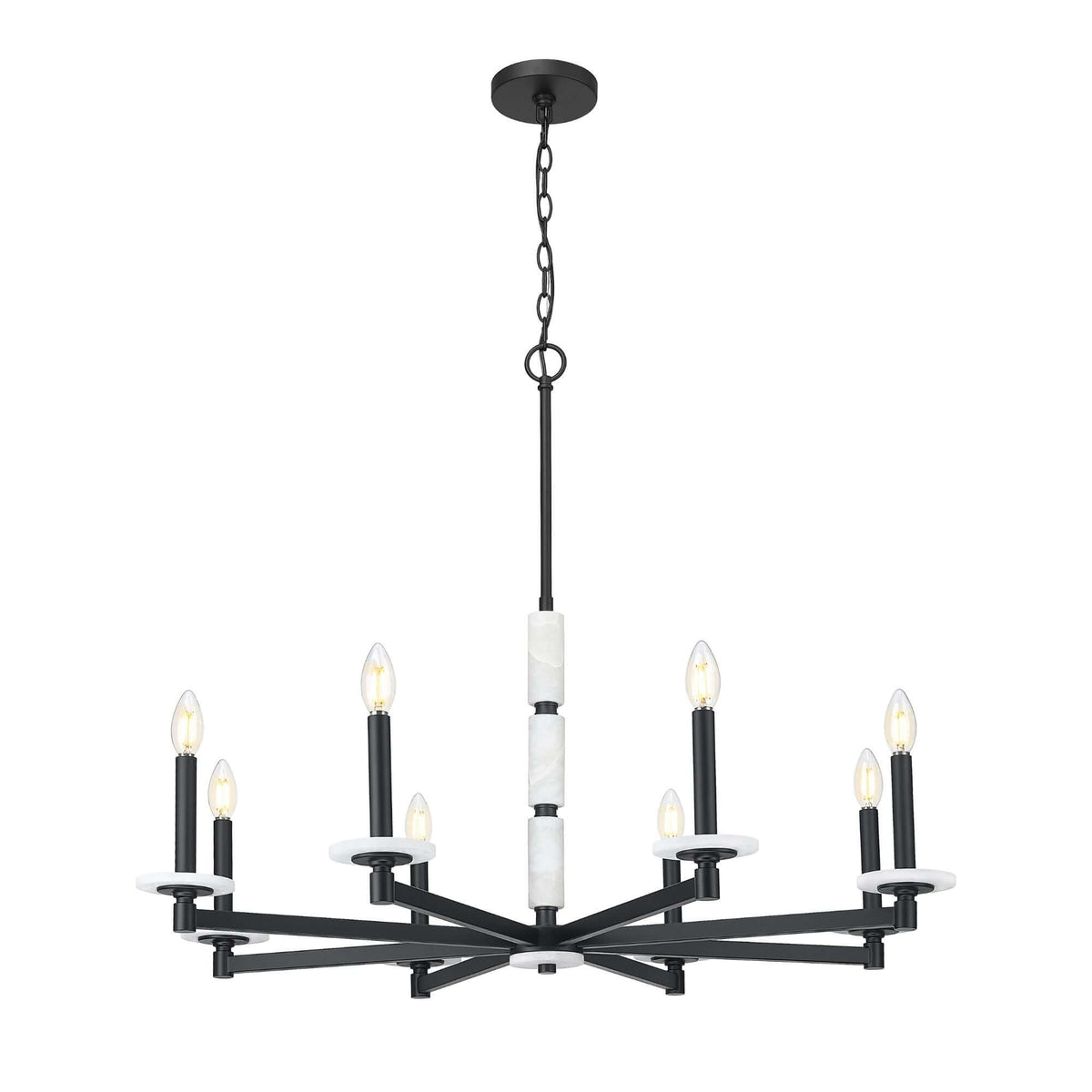 Kaden 8 Light Chandelier Matte Black