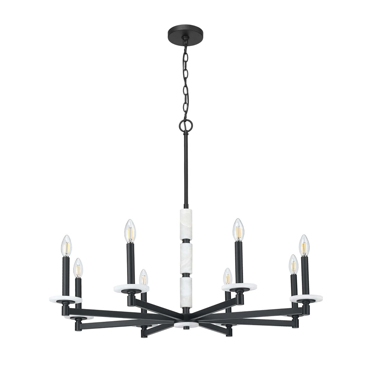 Kaden 8 Light Chandelier Matte Black