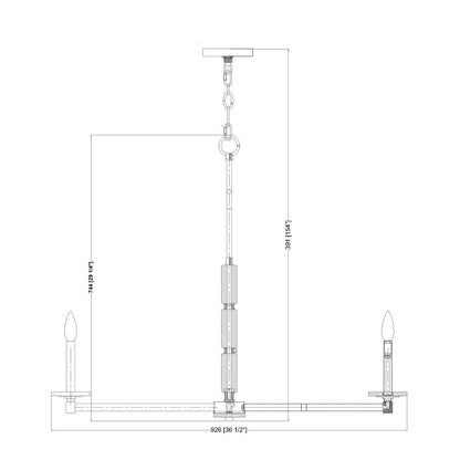 Kaden 8 Light Chandelier Matte Black