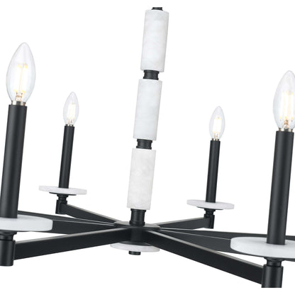Kaden 8 Light Chandelier Matte Black