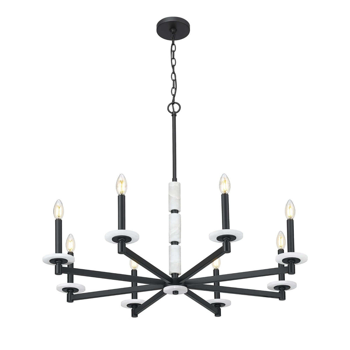 Kaden 8 Light Chandelier Matte Black