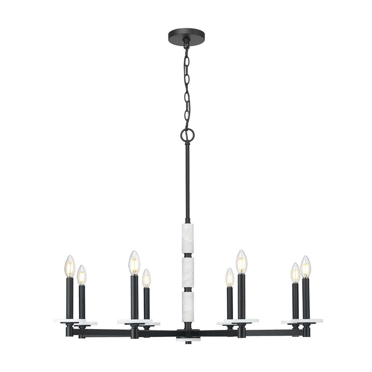Kaden 8 Light Chandelier Matte Black
