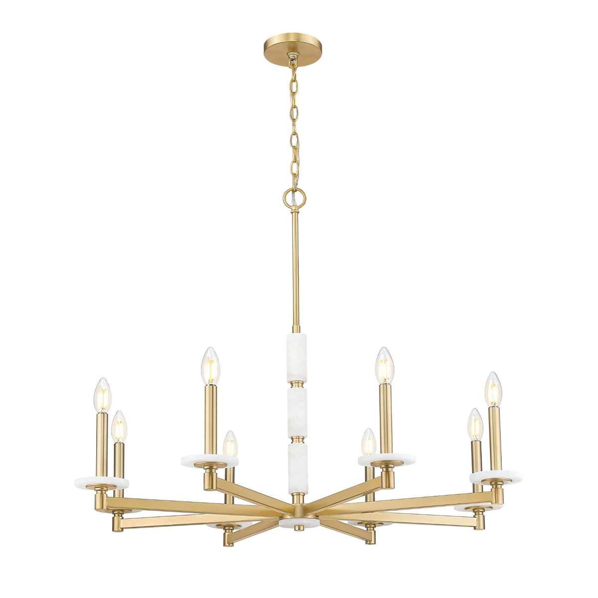 Kaden 8 Light Chandelier Modern Gold