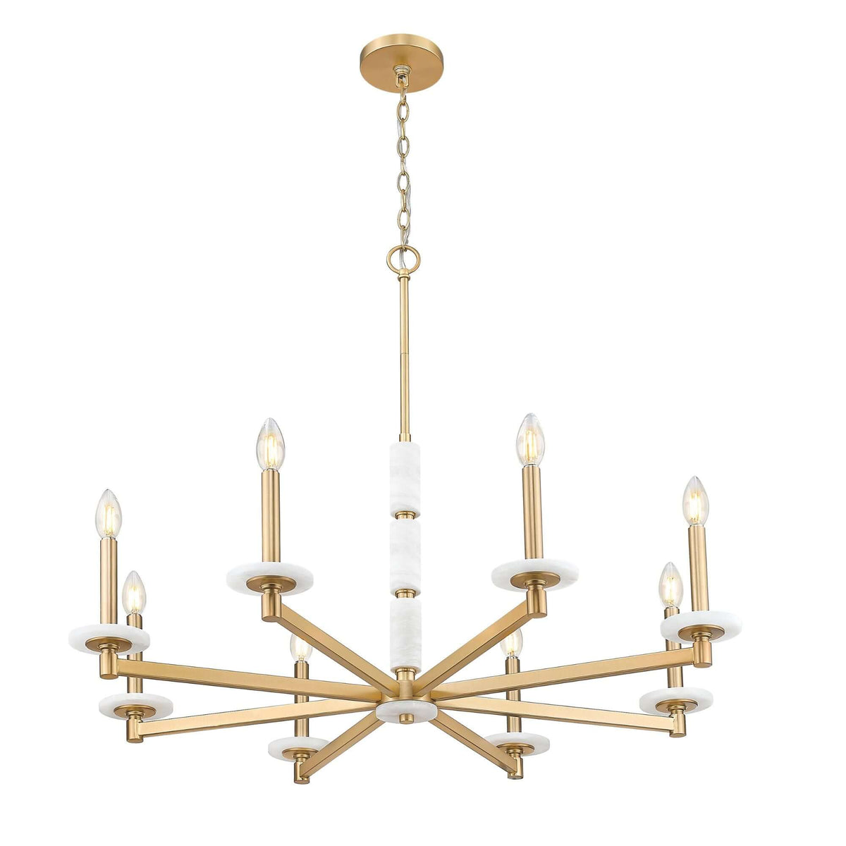 Kaden 8 Light Chandelier Modern Gold