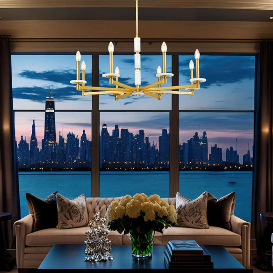 Kaden 8 Light Chandelier Modern Gold