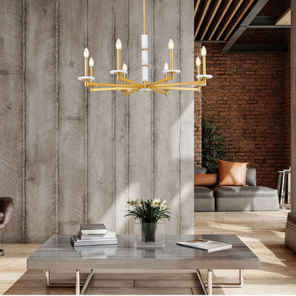 Kaden 8 Light Chandelier Modern Gold