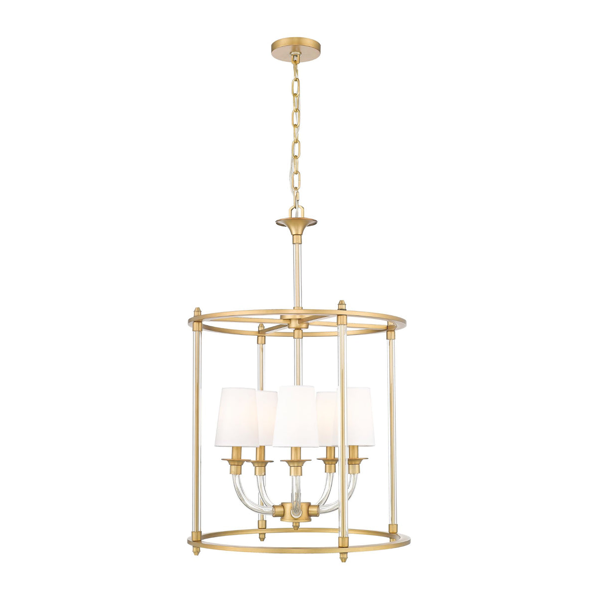 Katerina 5 Light Chandelier Rubbed Brass