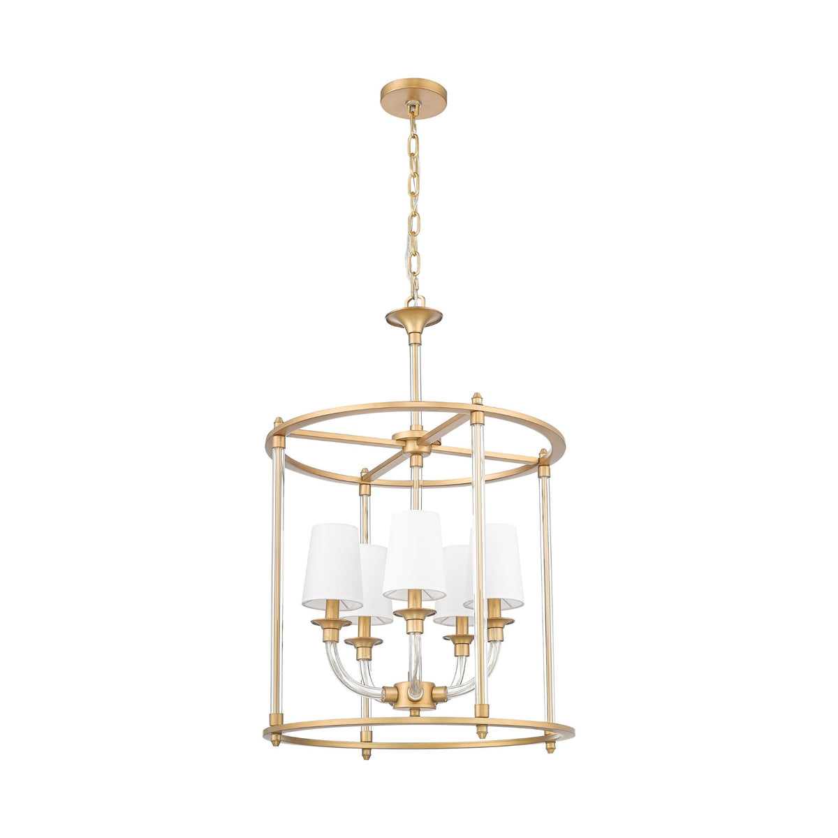 Katerina 5 Light Chandelier Rubbed Brass