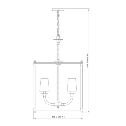 Katerina 5 Light Chandelier Rubbed Brass