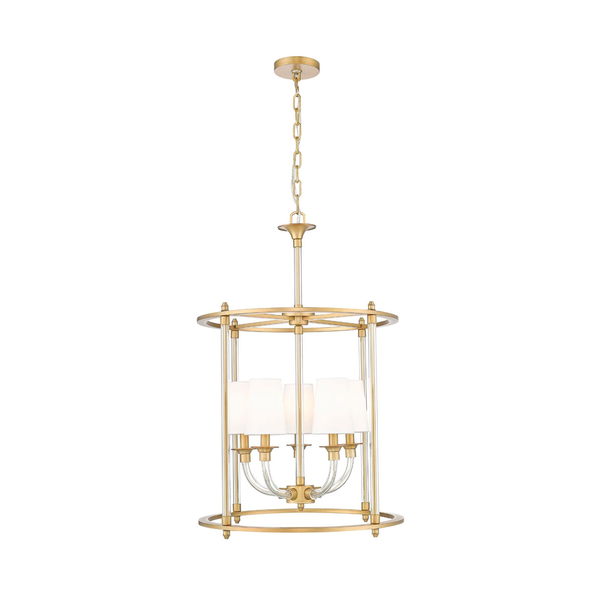 Katerina 5 Light Chandelier Rubbed Brass