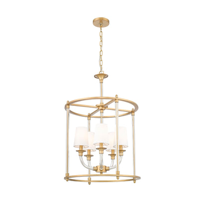 Katerina 5 Light Chandelier Rubbed Brass