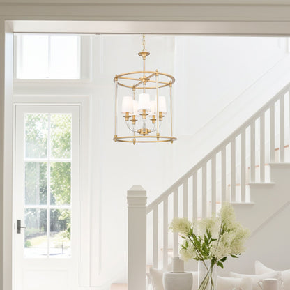 Katerina 5 Light Chandelier Rubbed Brass