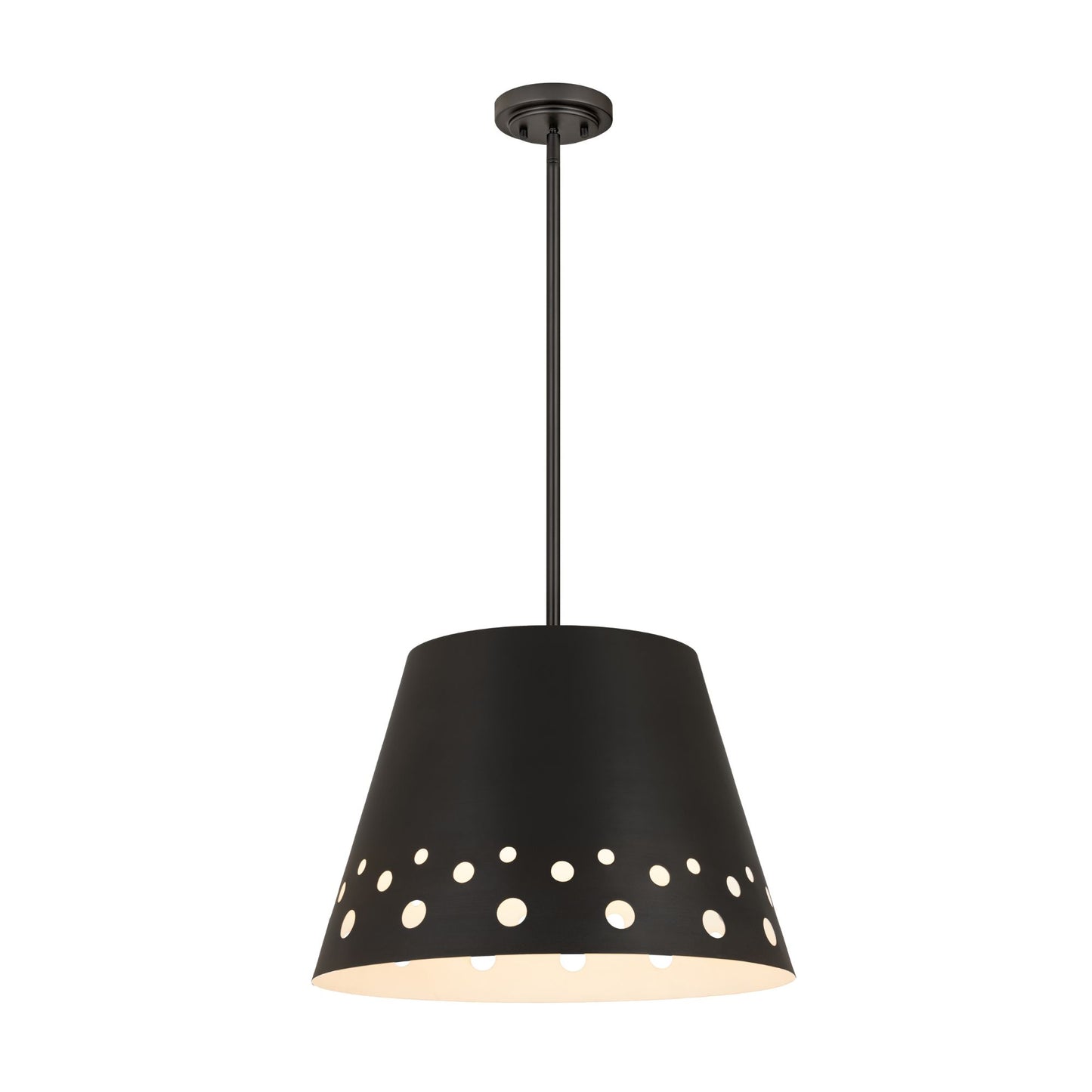 Katie 1 Light Chandelier Matte Black