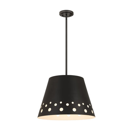 Katie 1 Light Chandelier Matte Black