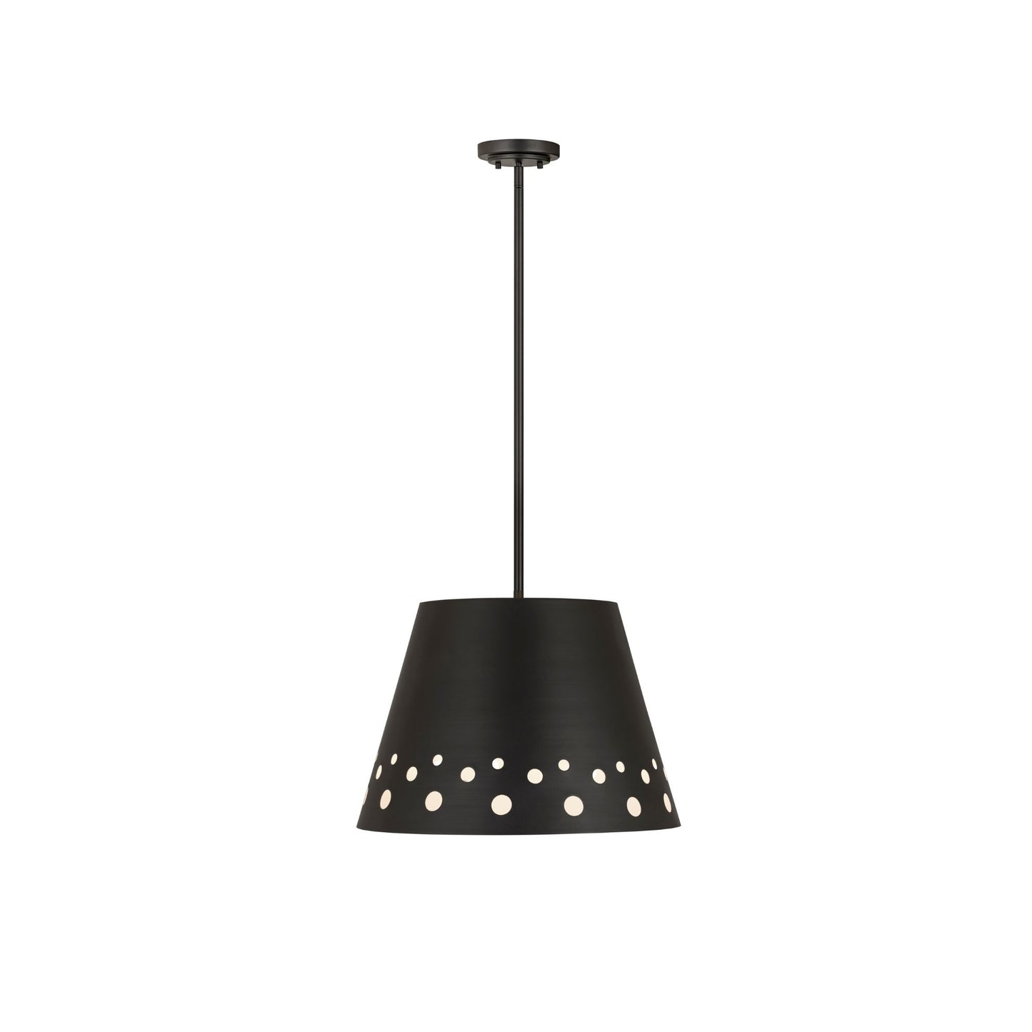 Katie 1 Light Chandelier Matte Black