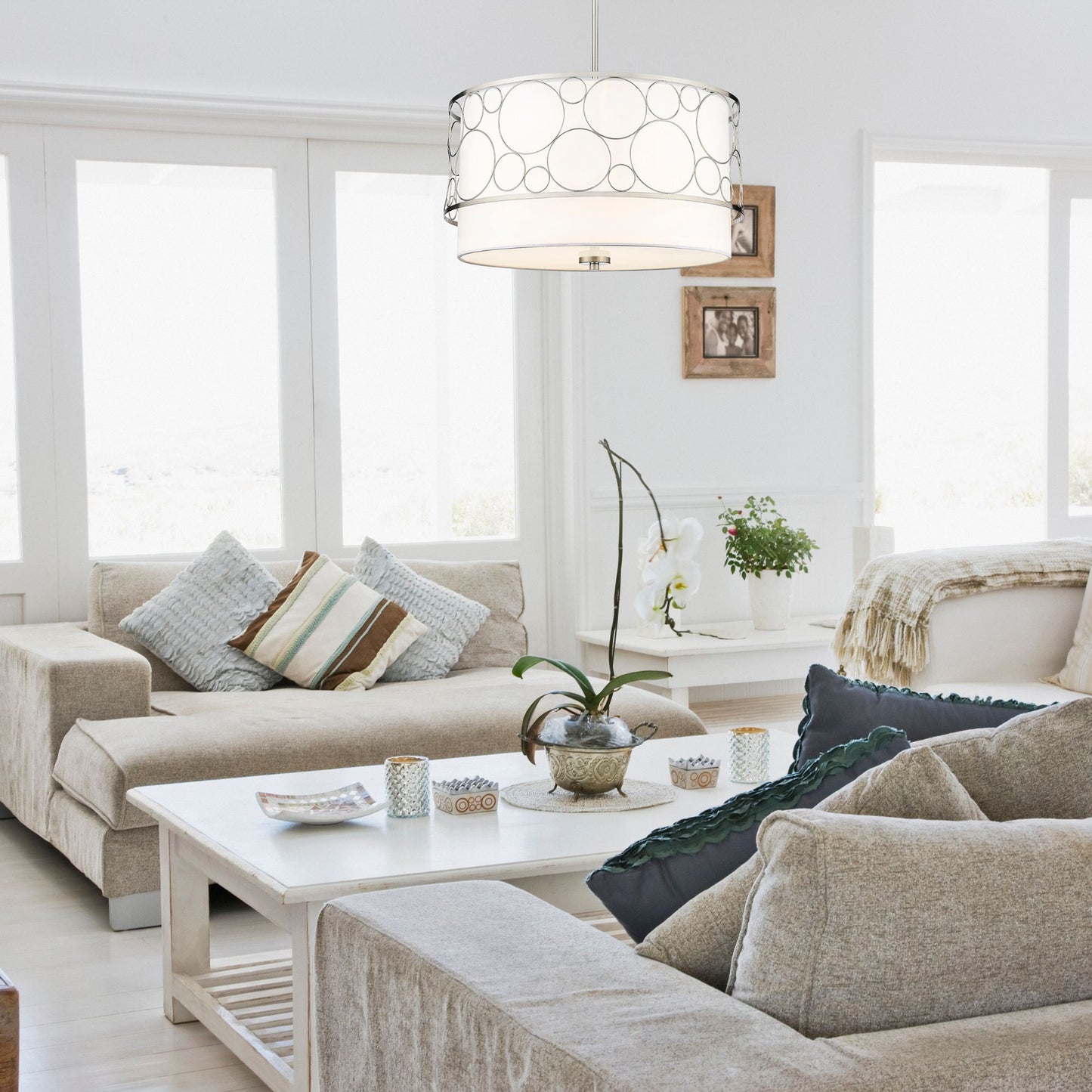 Kendall 4 Light Chandelier Brushed Nickel
