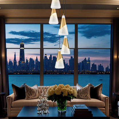 Aimie 5 Light Chandelier Modern Gold