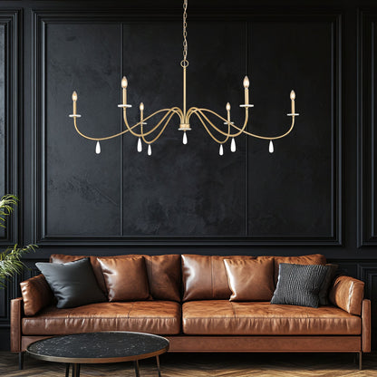 Toussant 6 Light Chandelier Modern Gold