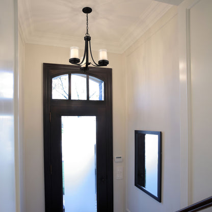 Willow 3 Light Chandelier Matte Black