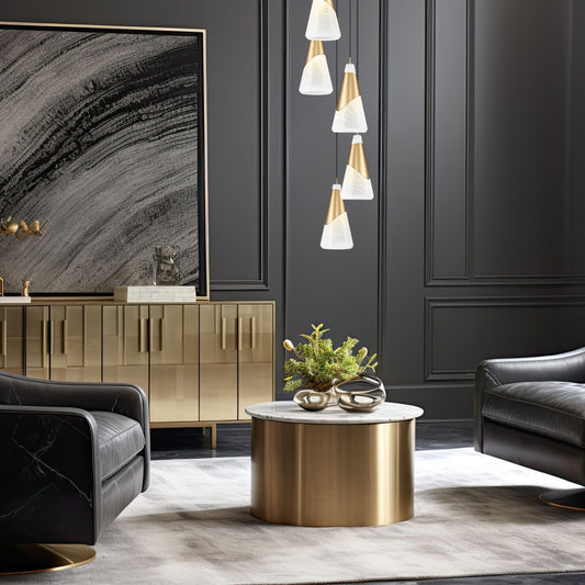 Aimie 5 Light Chandelier Modern Gold