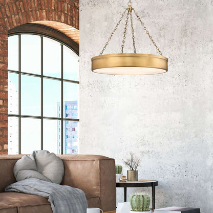Anders LED 3 Light Chandelier Rubbed Brass